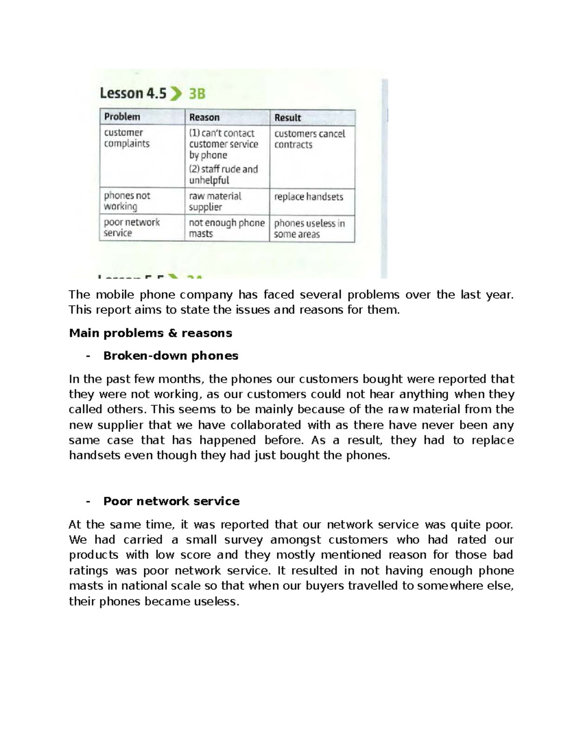 Title: Report on Issues Faced by Mobile Phone Company - 2023 - Studocu