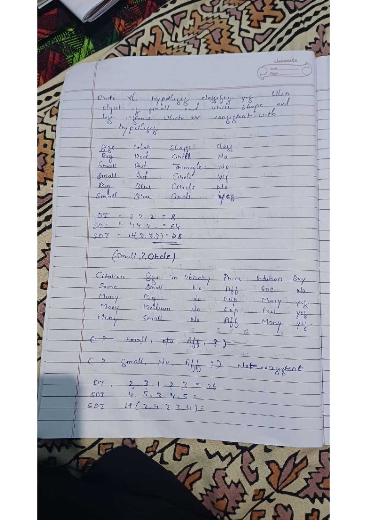 1000123520 - Classmate Hypothesis Classification Study Notes - Studocu