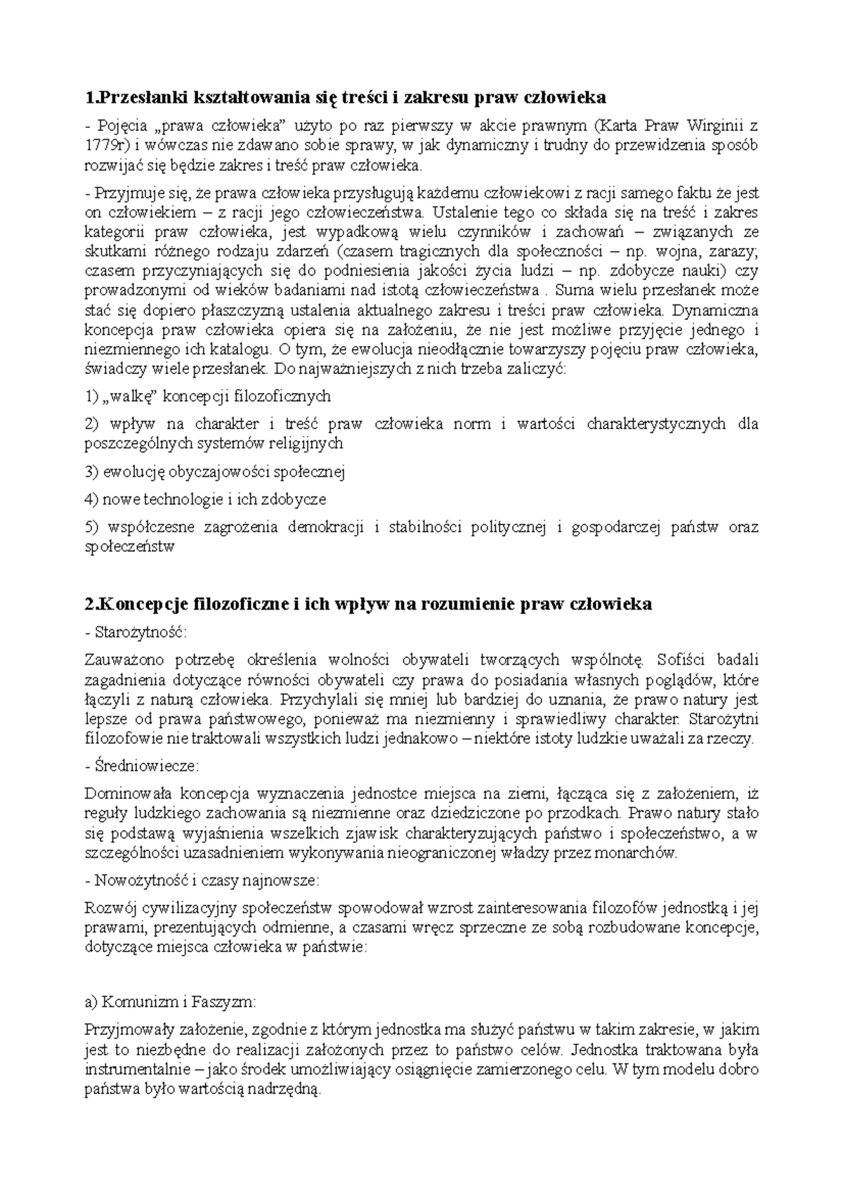 Prawa człowieka i systemy ich ochrony Kolokwium - Krajowy system ...