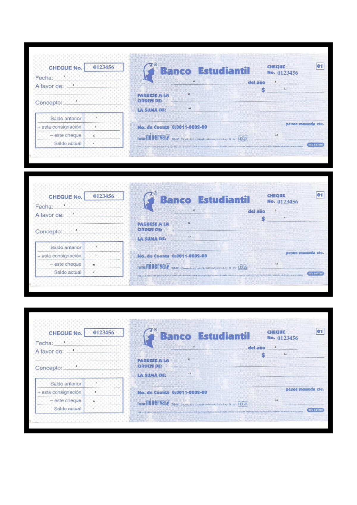 Cheque 1 Documento De Identificación Y Registro Bancario Studocu