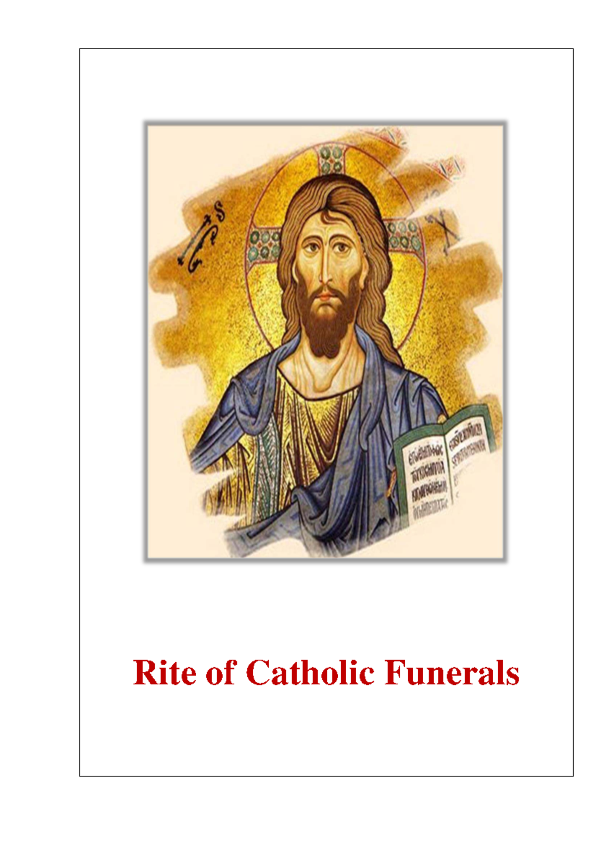 Rite of Funerals within Mass: Complete Version Guide - Studocu