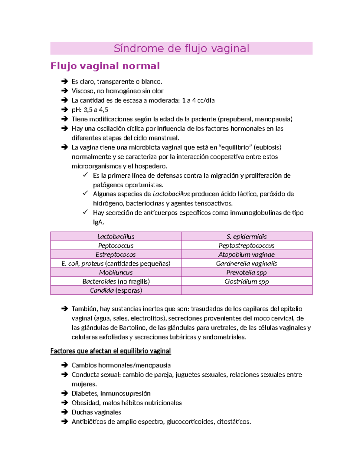 3. Síndrome de flujo vaginal - Síndrome de flujo vaginal Flujo vaginal ...
