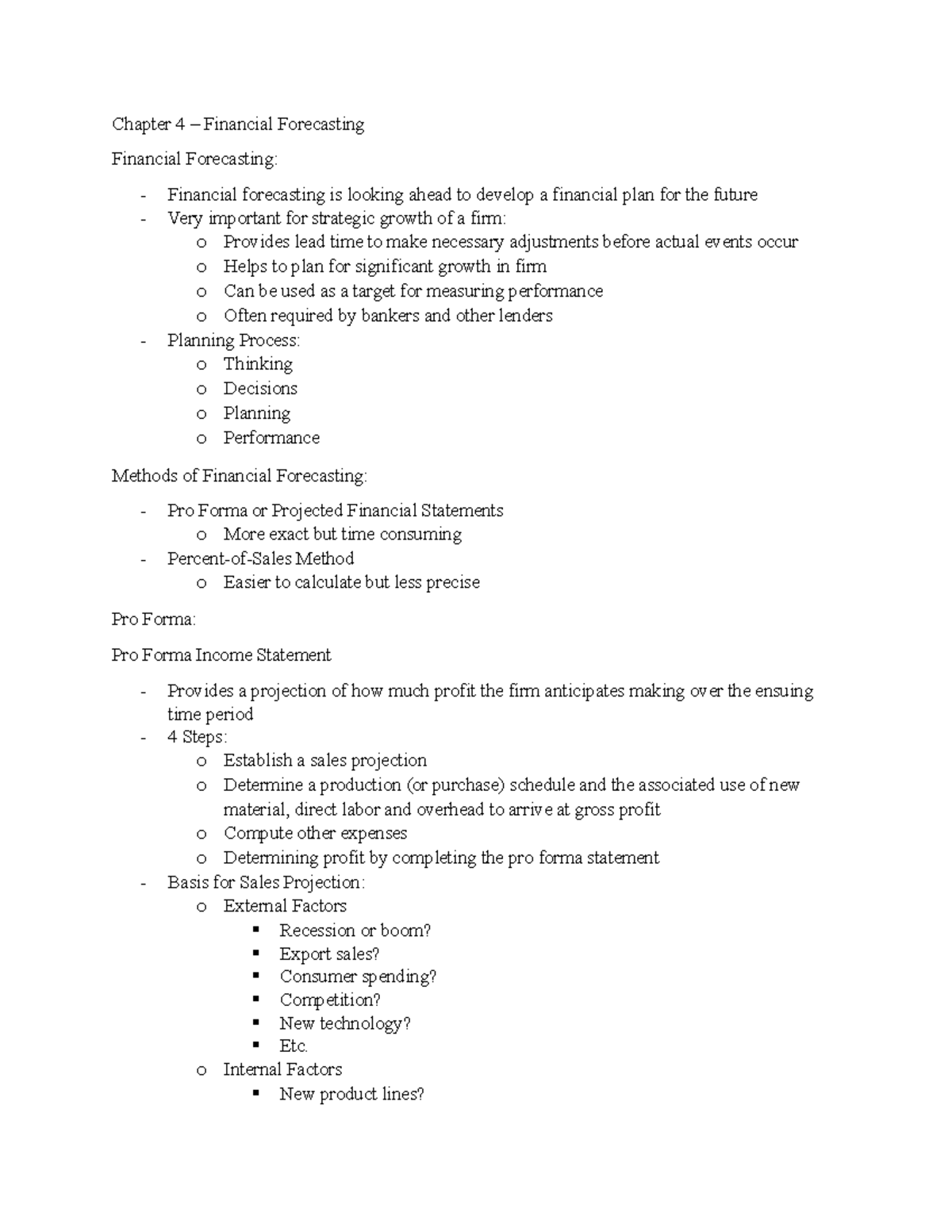 Chapter 4 - Financial Forecasting: A Comprehensive Guide to Planning ...