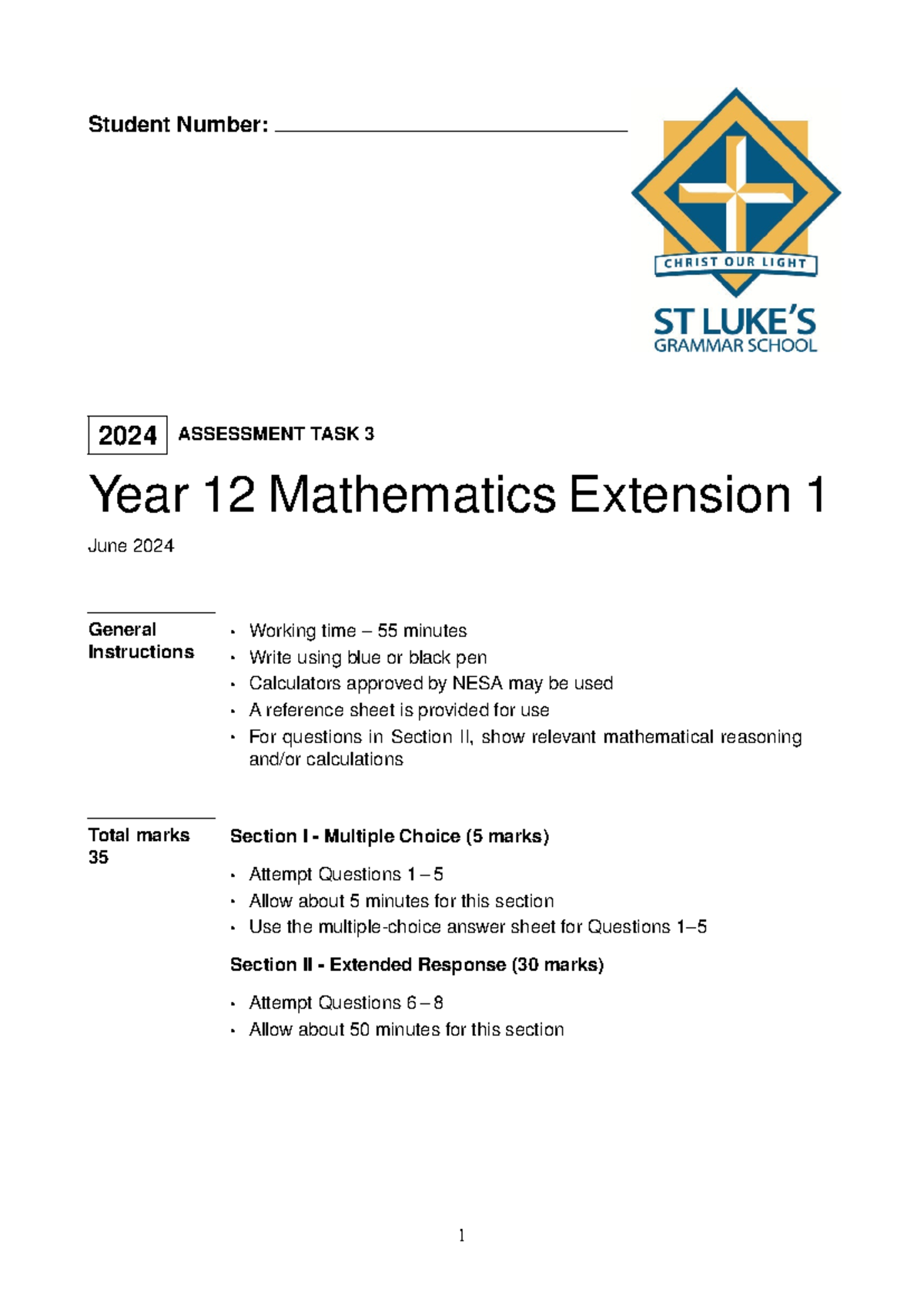 2024 12X1 Assessment Task 3 - Projectile Motion & Trig Equations - Studocu