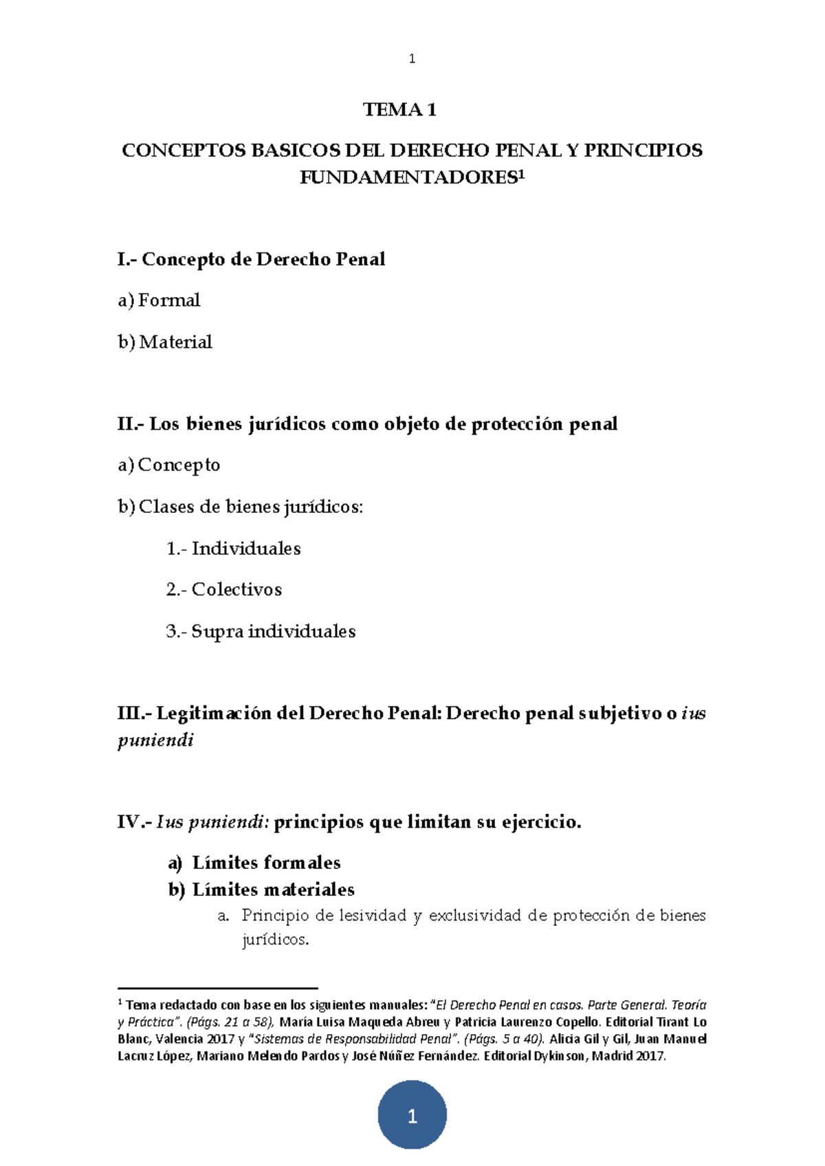 TEMA 1: Conceptos Básicos del Derecho Penal y sus Principios ...