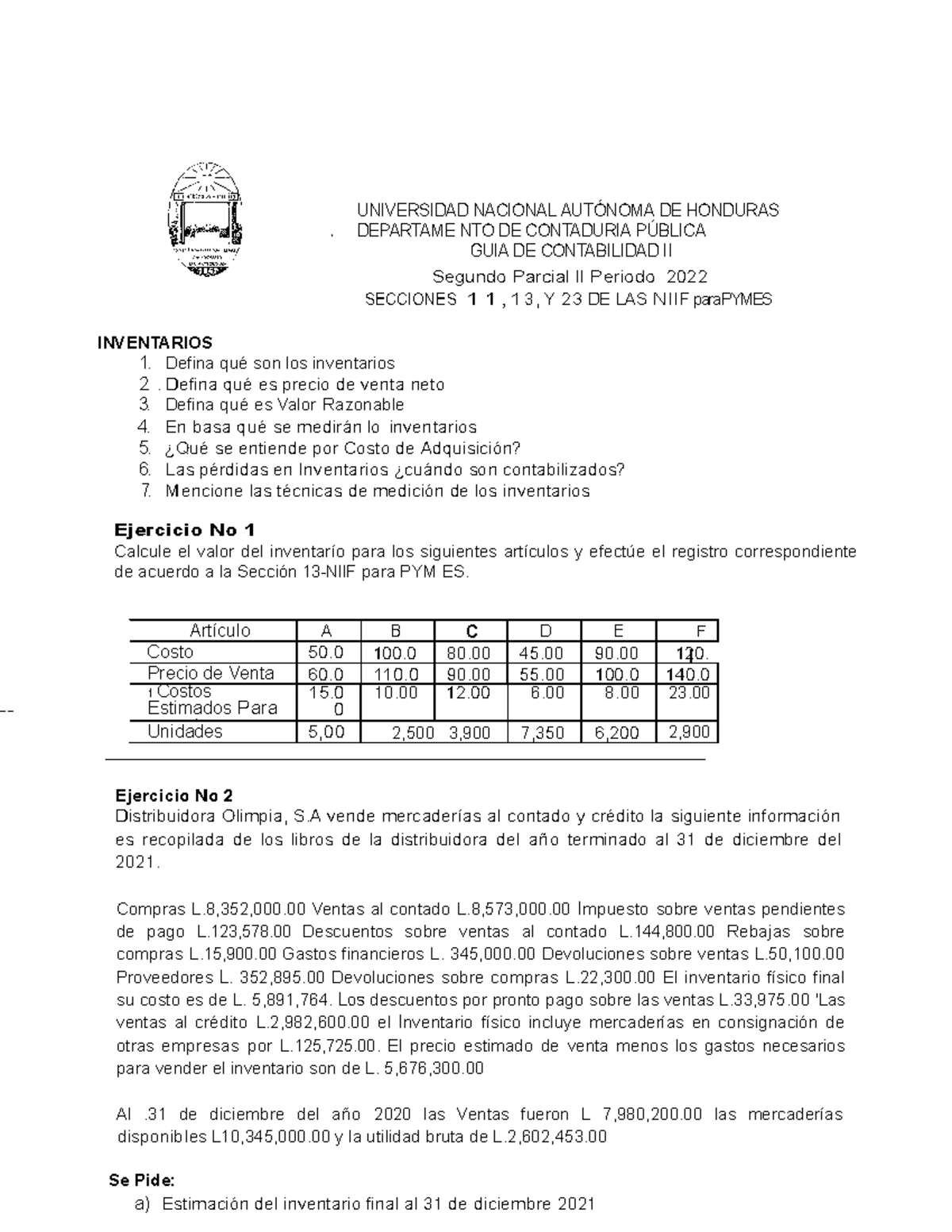 Guía de Estudio Contabilidad II: Segundo Parcial 2022 Final - Studocu