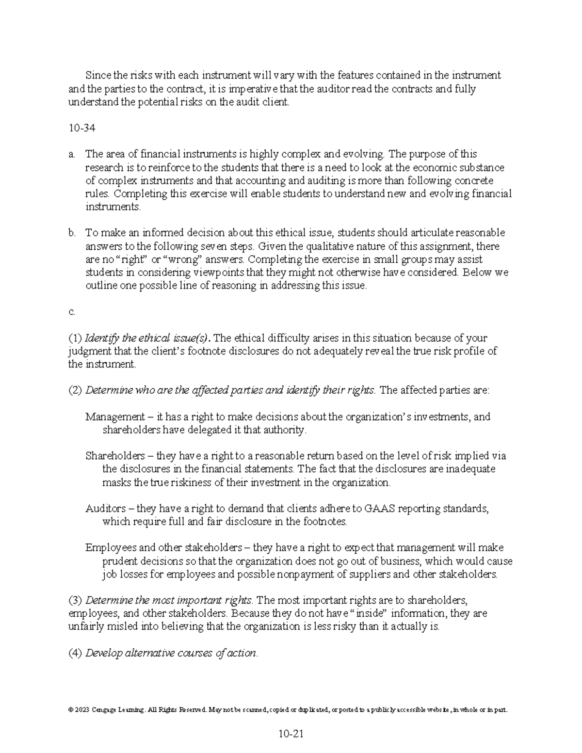 Auditing Financial Instruments: A Risk-Based Approach (SM 351) - Studocu