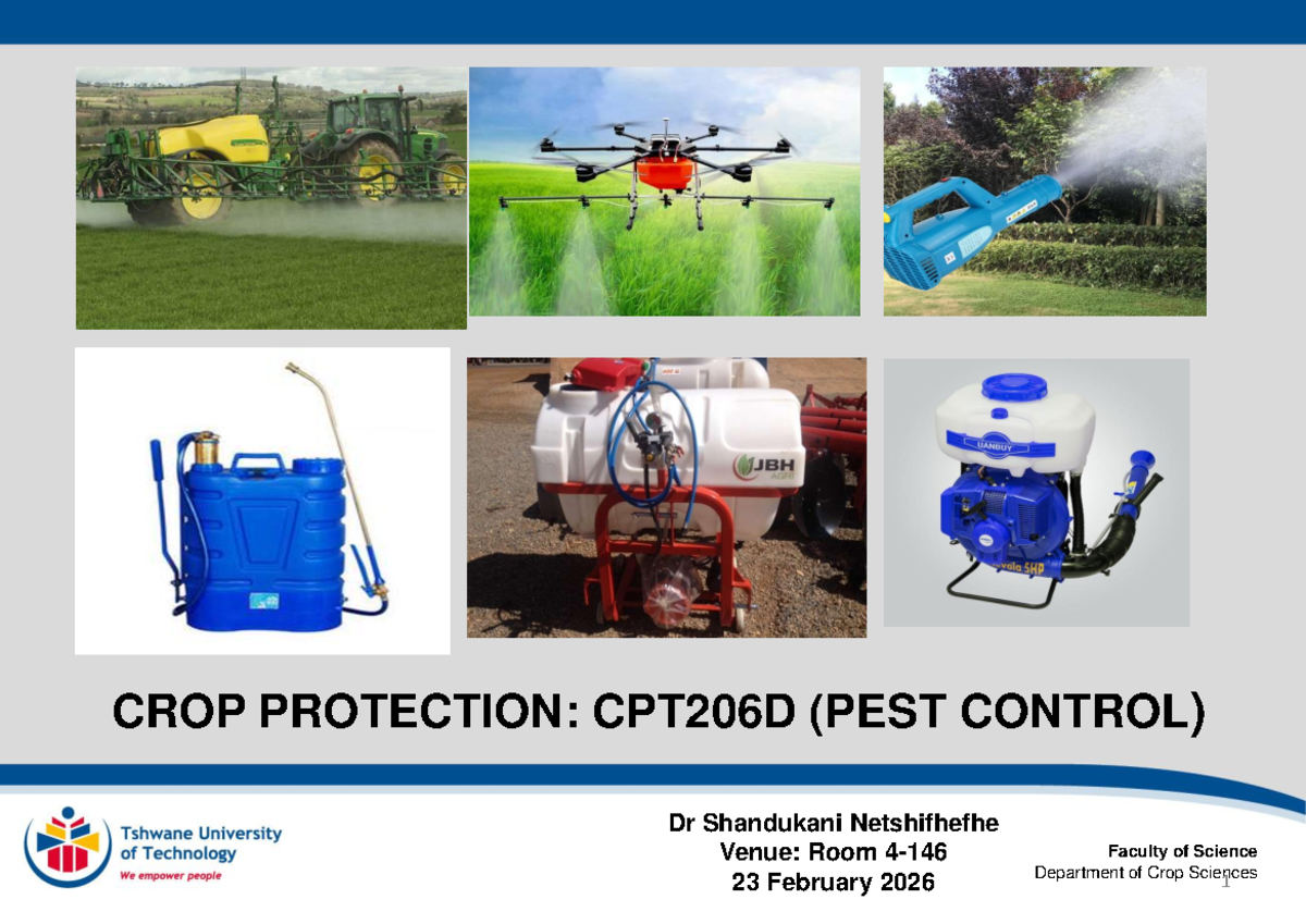 CPT206D Lecture Notes: Insecticide Classes and Properties - Studocu