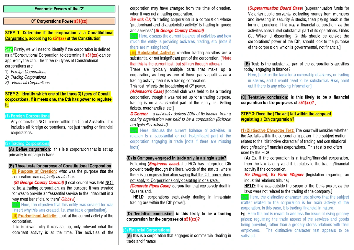 Constitutional Law Tutorial 1: Washminster System Analysis - Studocu