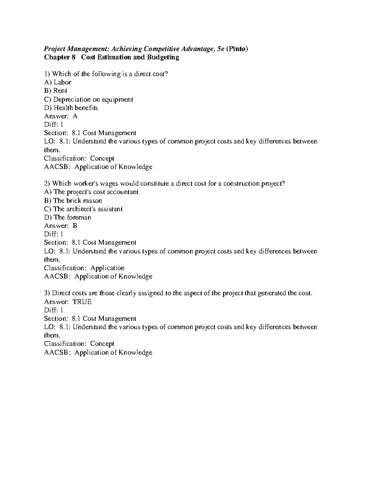 Project Management (PM5): Chapter 5 Scope Management Solutions - Studocu