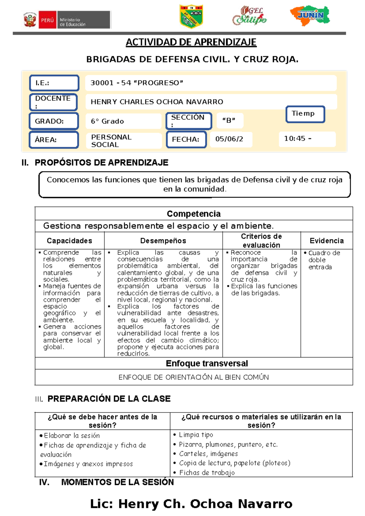 Brigadas de Defensa Civil y Cruz Roja: Actividades y Aprendizajes - Document Preview