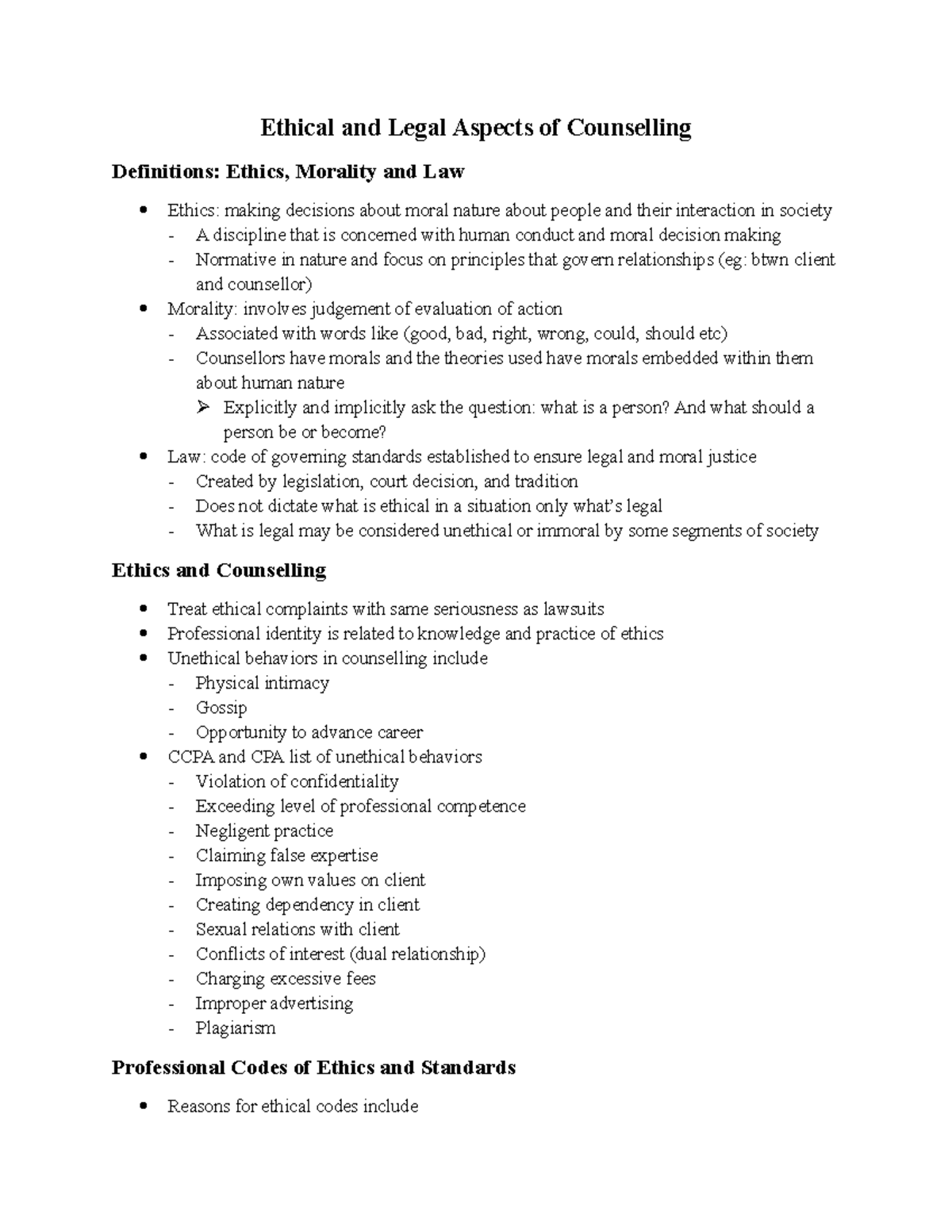 Ethical and Legal Considerations in Counselling: A Comprehensive ...