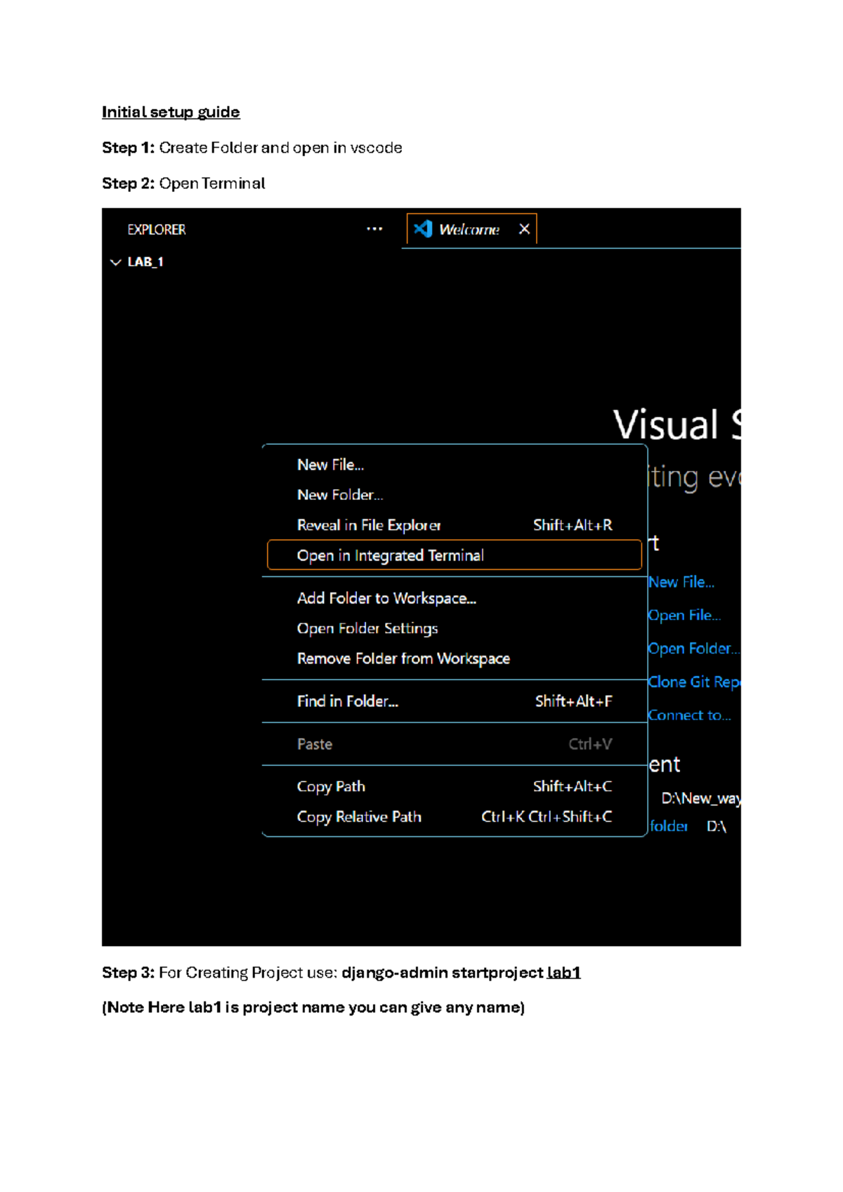 Full Stack Lab Manual - Django Project Setup Guide - vef - Studocu
