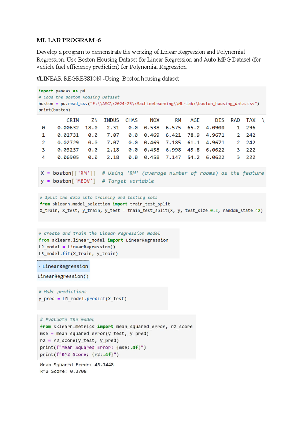 ML Program 6 new updated - Machine learning - ML LAB PROGRAM - Develop ...