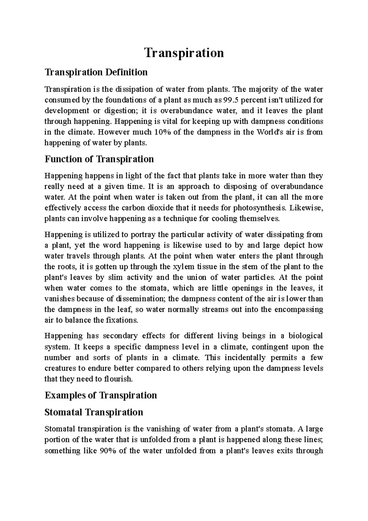 Biology 101: Transpiration - Processes, Types, and Environmental Impact ...