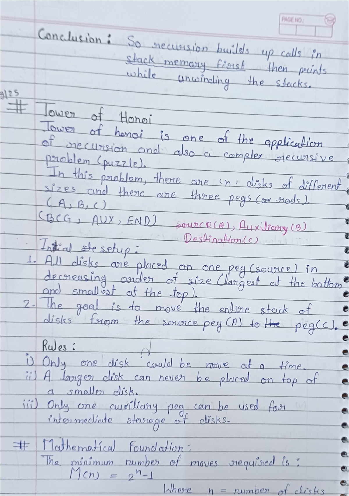 Tower of Hanoi Recursion Explained - CS101 Lecture Notes - Studocu