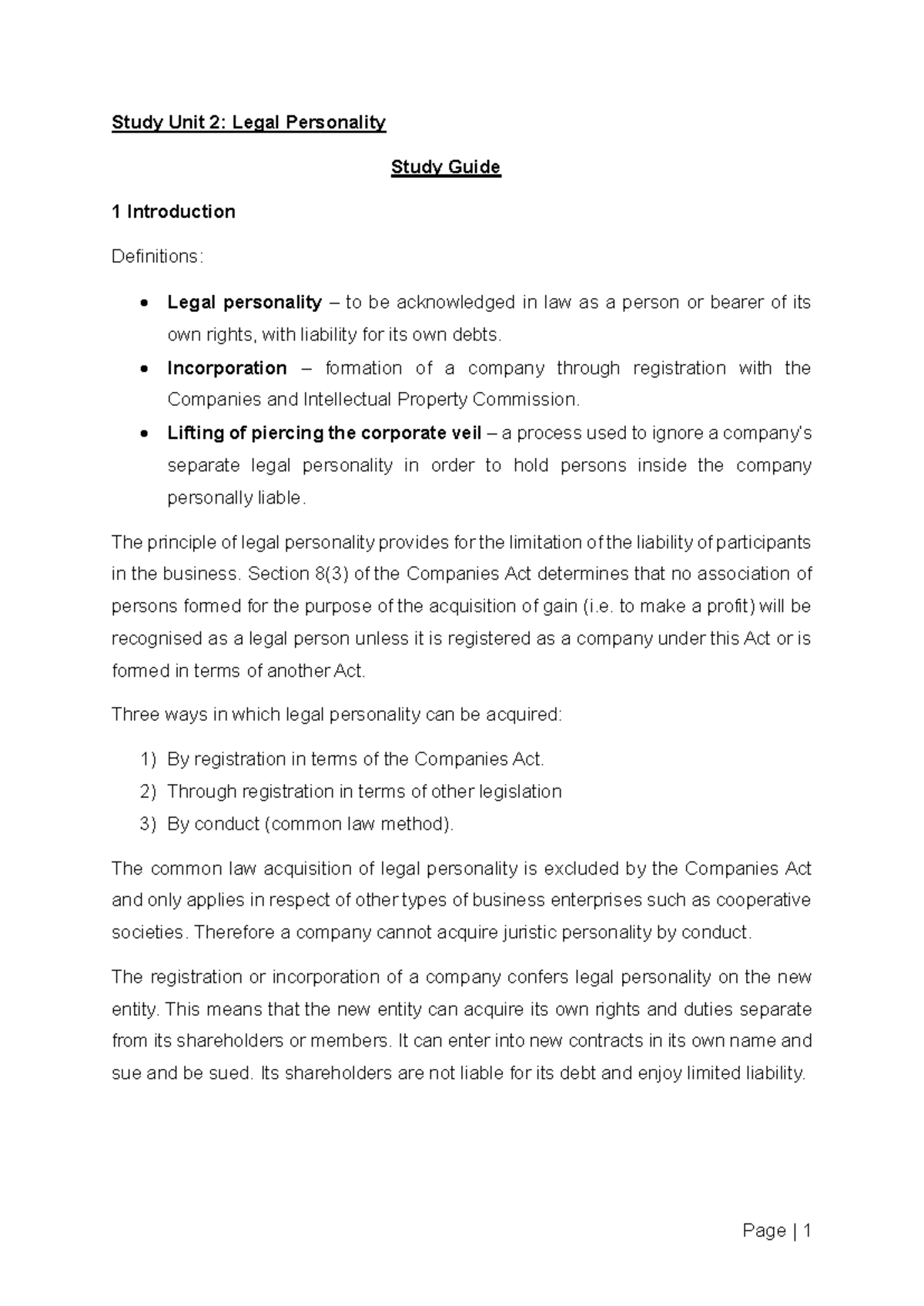 Legal Personality and Corporate Veil: Understanding Entrepreneurial Law ...