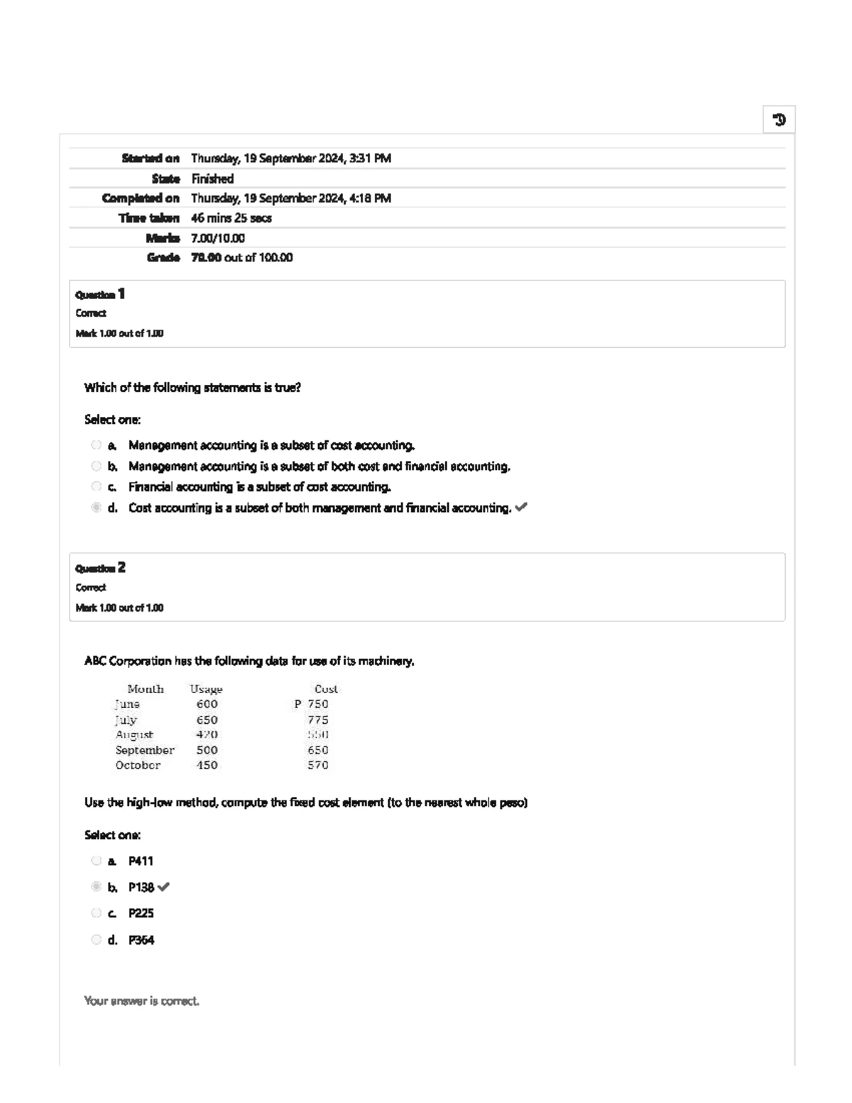 Midterm QUIZ 2 - Accounting Principles and Audit Evidence - Studocu