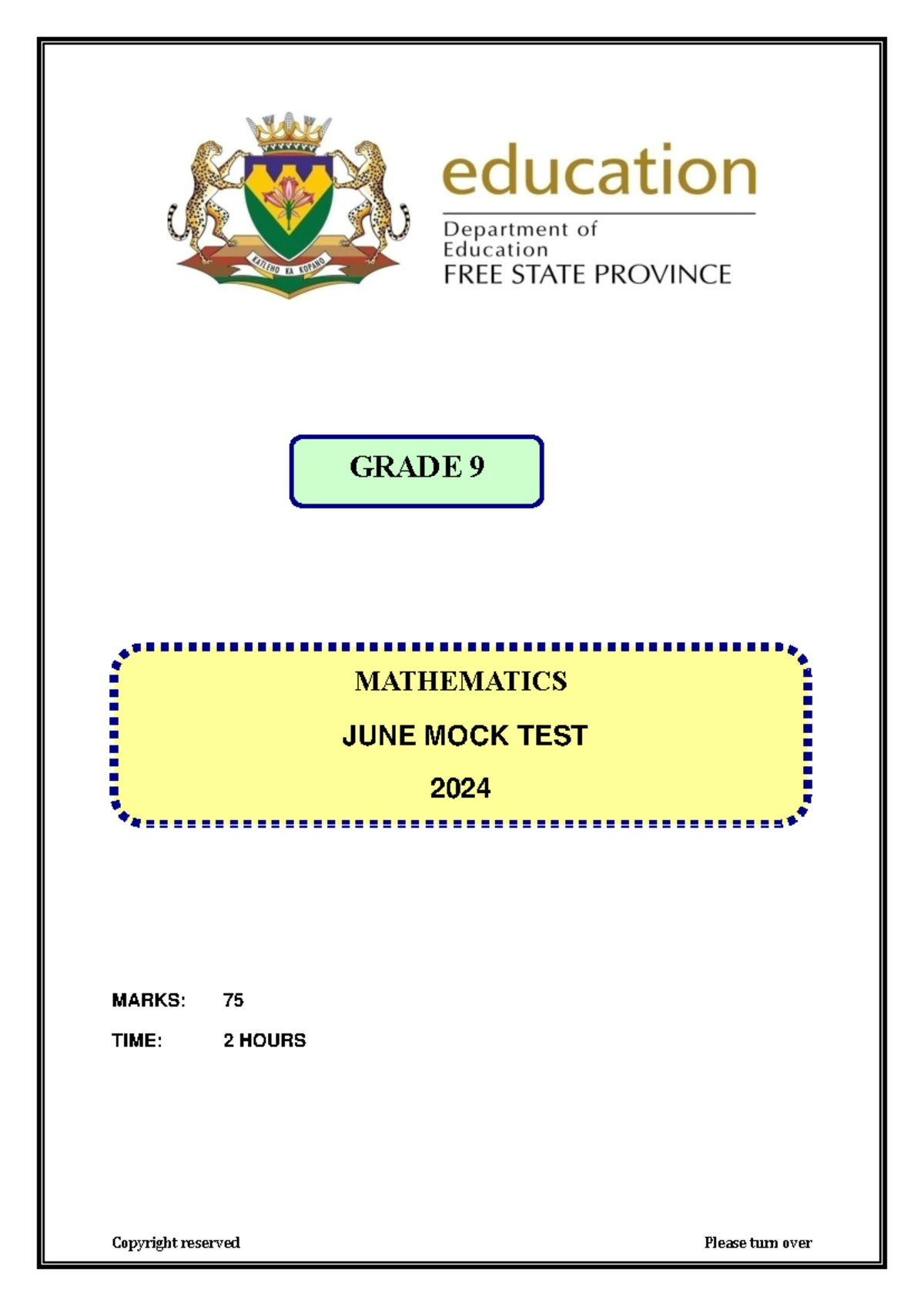 Grade 9 Technology Mid-Year Exam Paper - June 2019 - Studocu