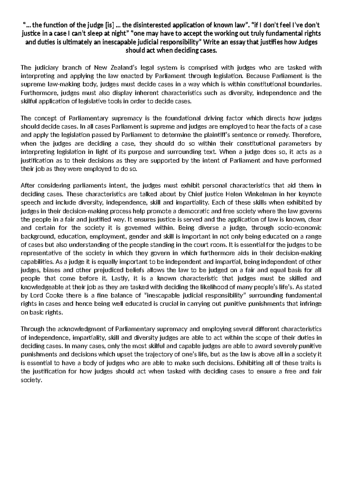 Judges' Roles and Responsibilities in the New Zealand Legal System ...