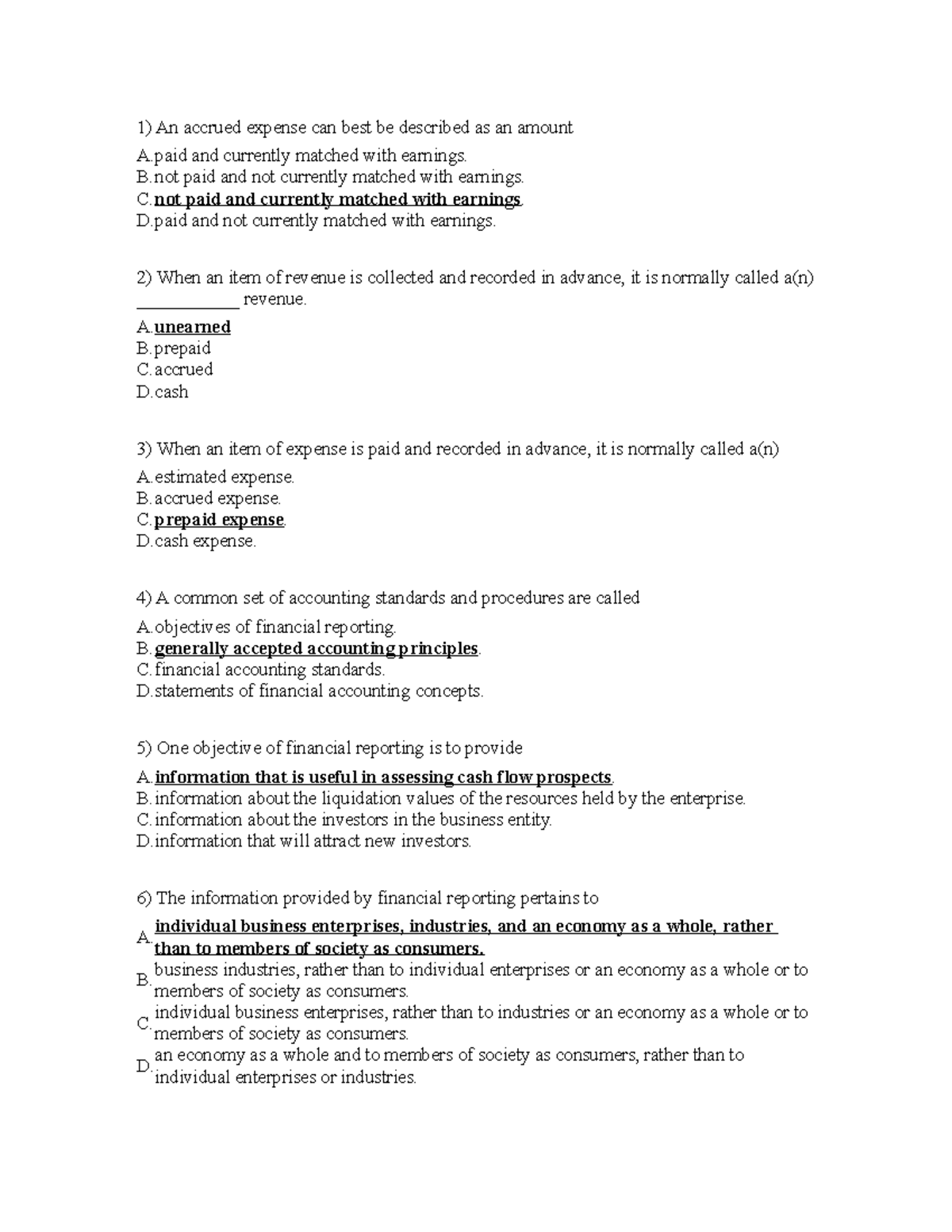 An Accrued Expense Can Best Be Described As An Amount Sample Quiz (INTACC I) - An accrued expense can best be described as an