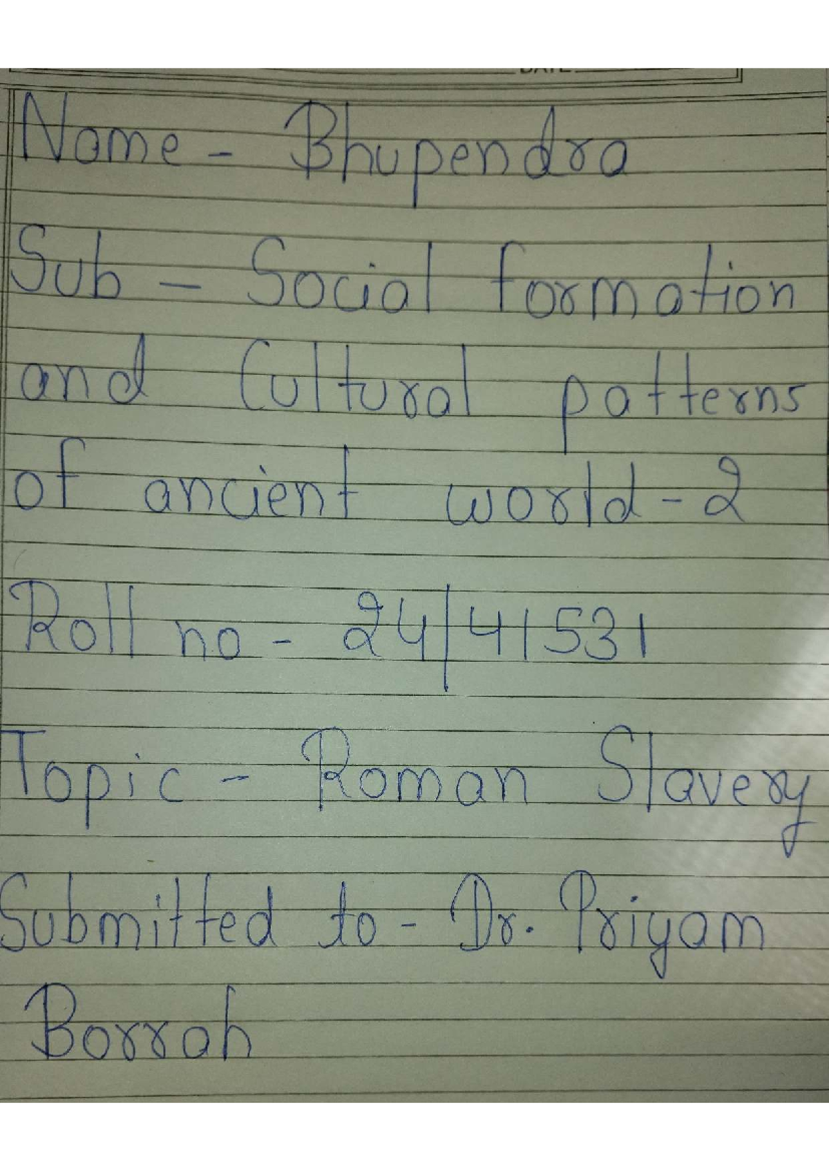 Roman Slavery: Social Formation & Cultural Patterns (SOFO 44531) - Studocu