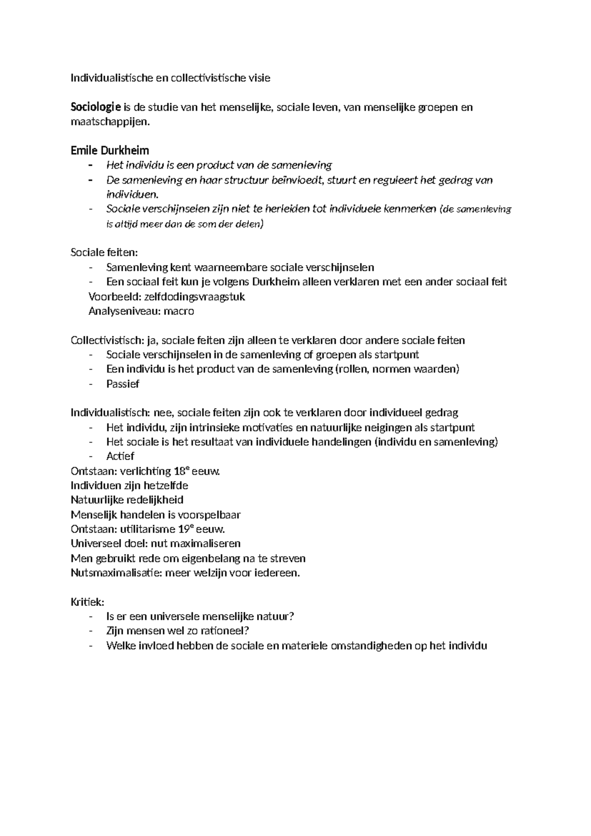 De impact van individualisme en collectivisme op sociale feiten ...