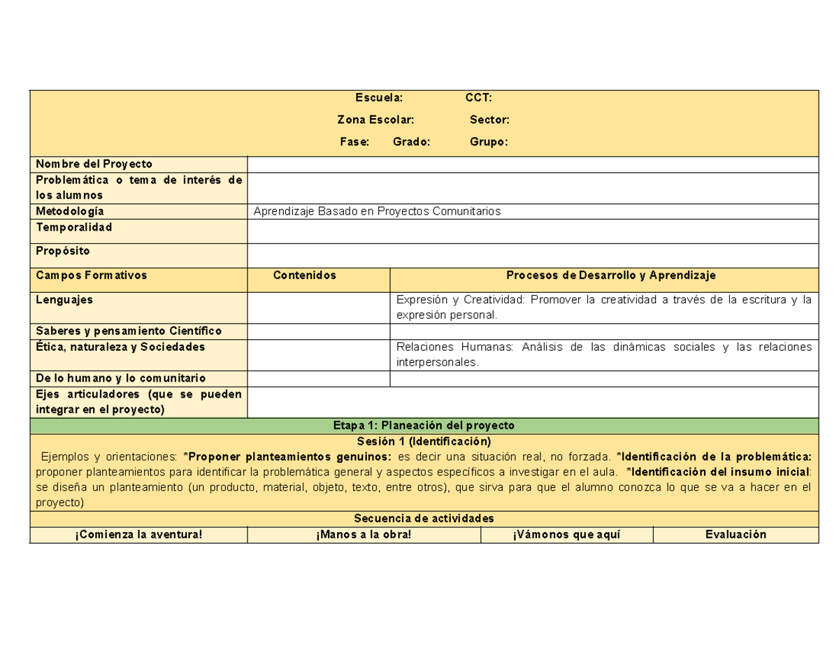 Planeación de Proyectos Comunitarios en el Aula: Guía y Metodología ...