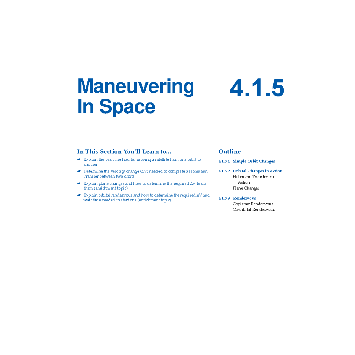 III.4 - Key Concepts and Methods for Space Maneuvering Exam - Studeersnel