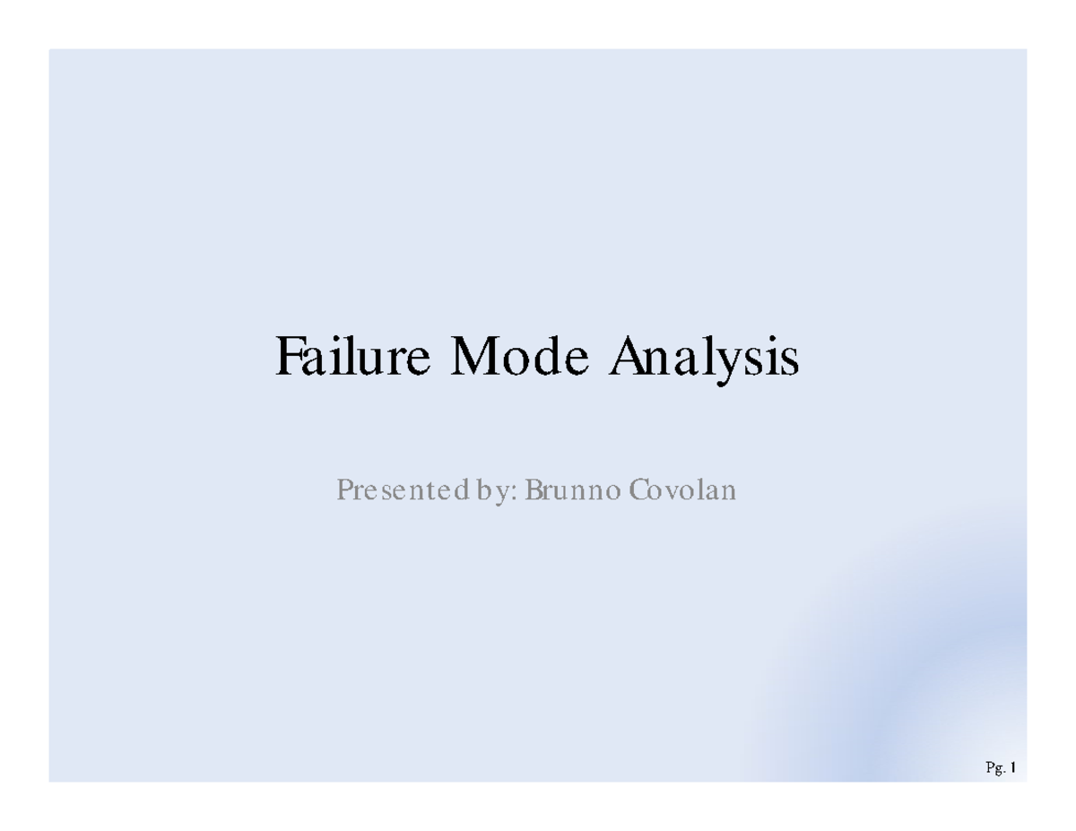 Failure Mode Analysis: Understanding Compressor Failures (Web 1A) - Studocu