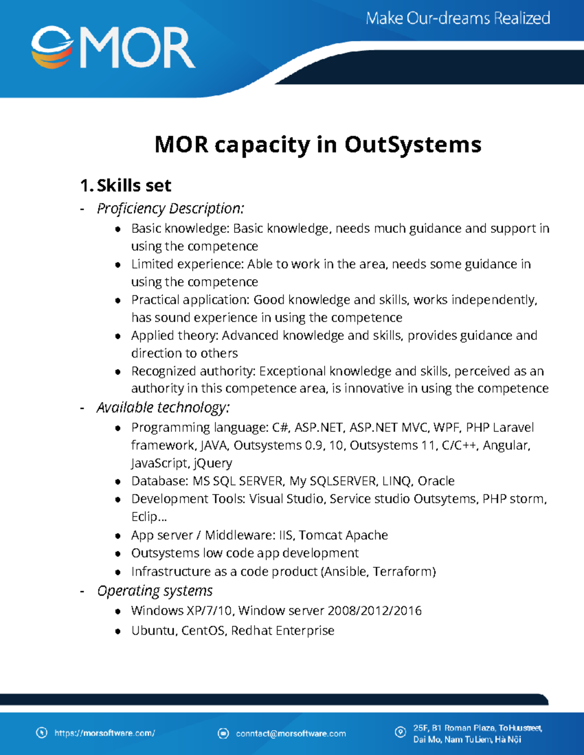 OutSystems Case Studies: Skills Proficiency & Project Insights - Studocu