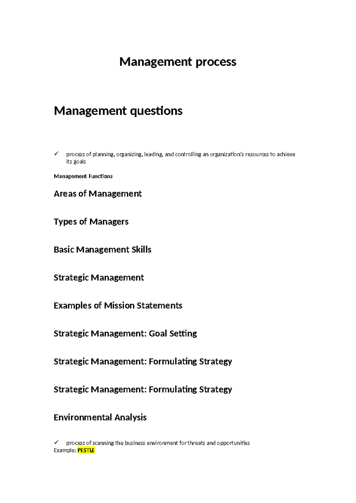 Management process - highlight on what to expect on BFSF15D ...
