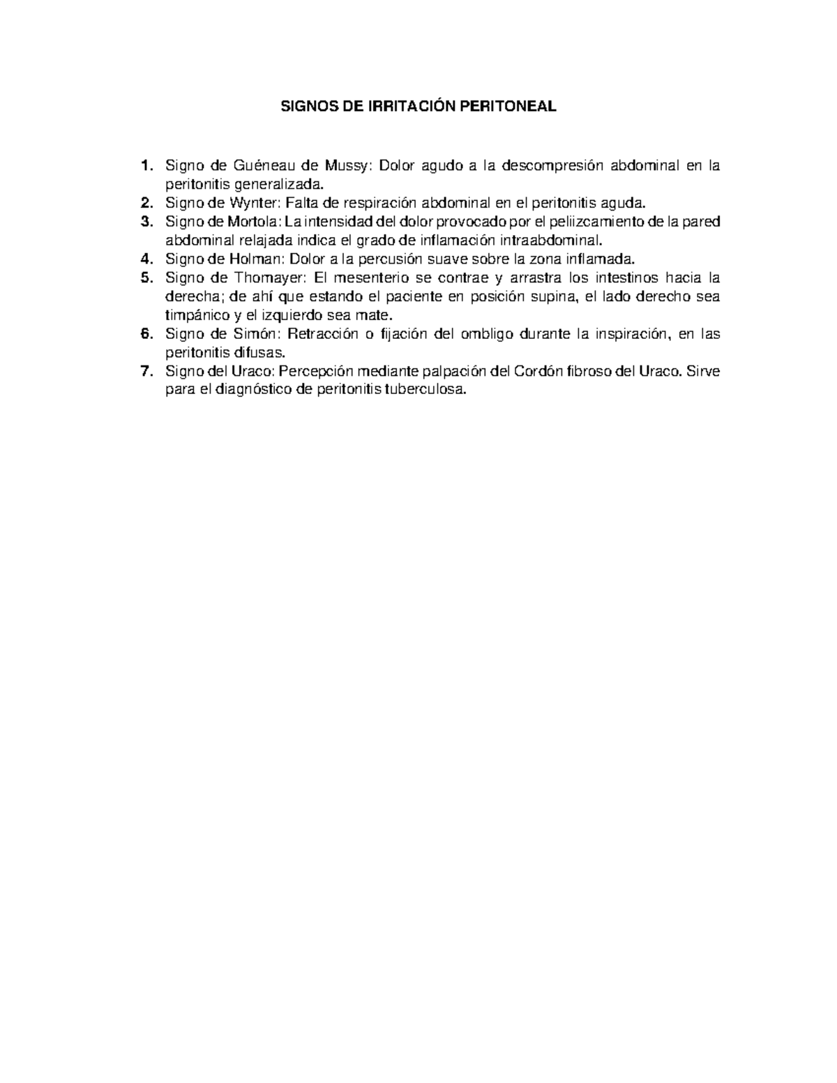 Signos de Irritación Peritoneal y su Diagnóstico Clínico - Document Preview