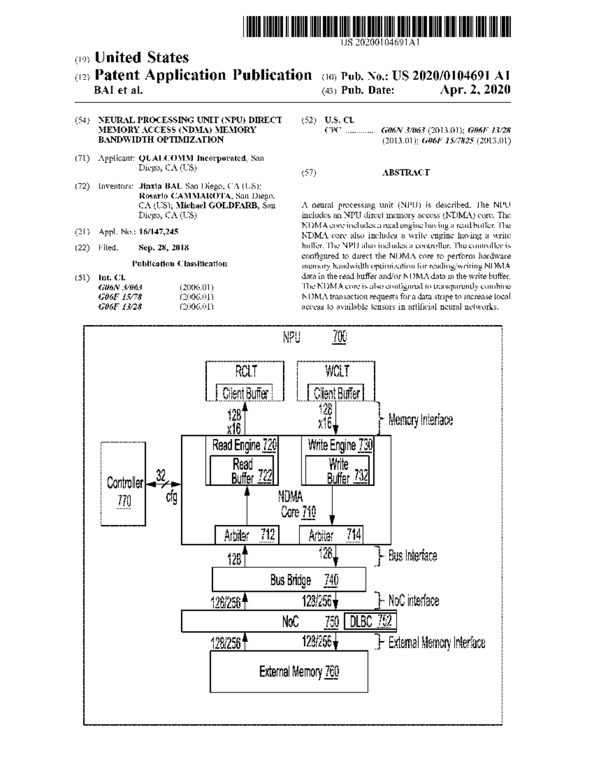 US20200104691A1 - NPU Direct Memory Access (NDMA) Optimization ...