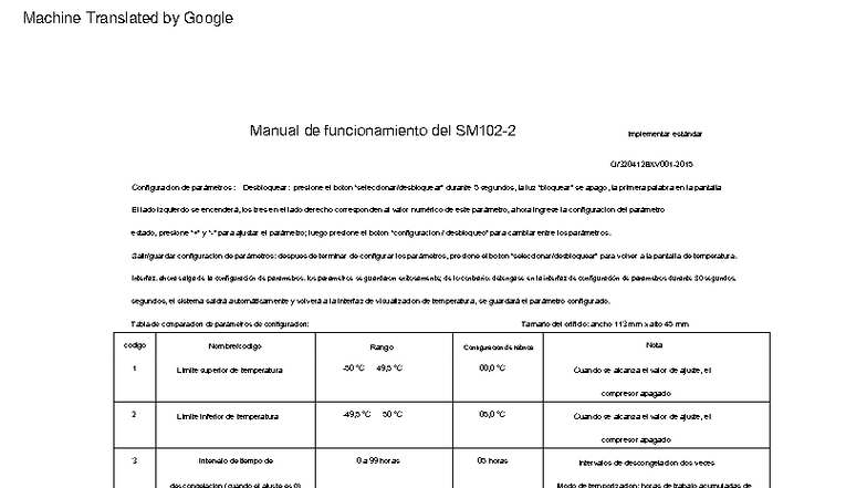 Manual de Configuración de Parámetros del Implemento Estándar - Studocu
