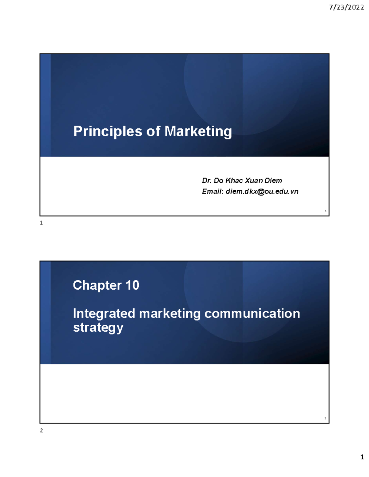 Chapter 10 - Integrated Marketing Communication Strategy - Principles ...