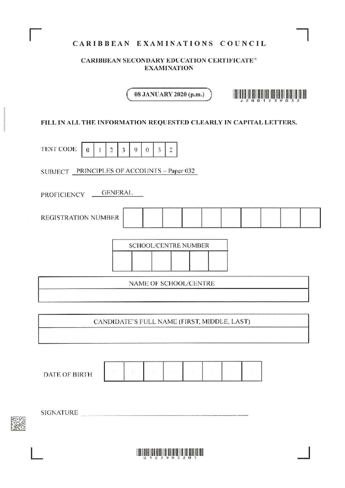 CSEC Principles of Accounts Paper 3 Case Study - June 2020 - Studocu
