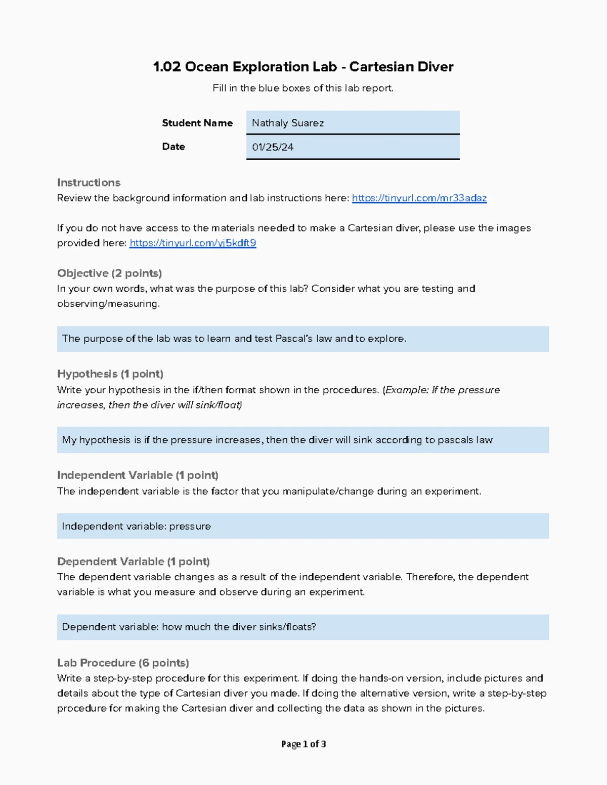 2.03 Ocean's Impact on Weather Lab Report Template - Rev 2022-2 - Studocu