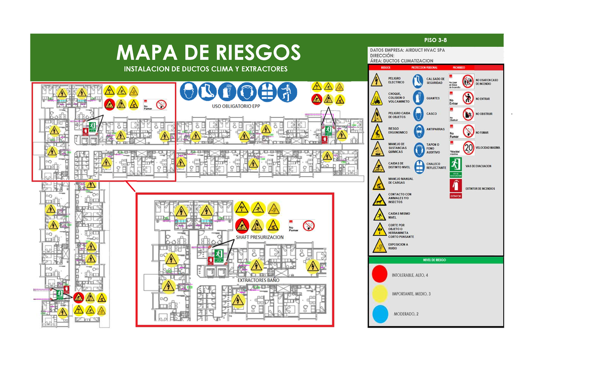 Mapas DE Riesgos DS 44 Airduct 2025 PISO 3-8 - MAPA DE RIESGOS ...