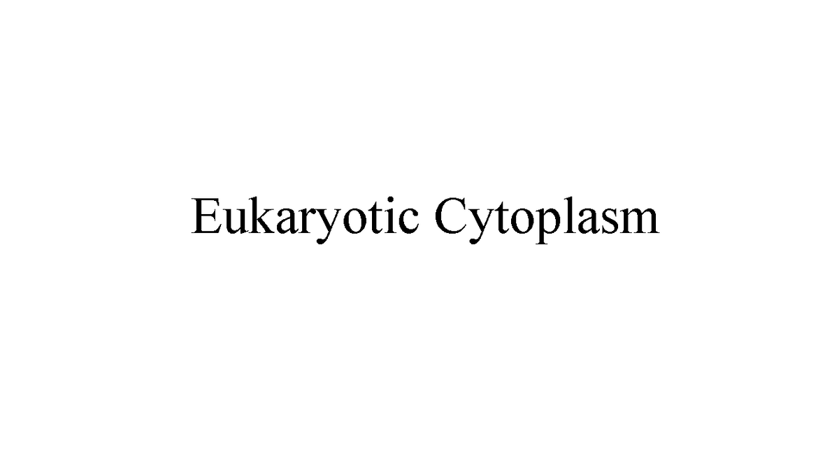 Eukaryotic Cell Structures and Functions: A Detailed Study (BIO101 ...