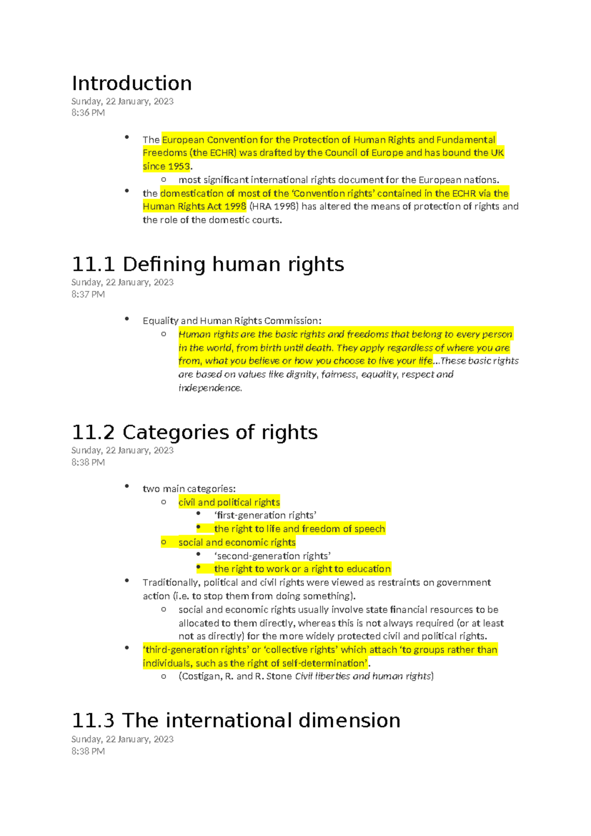 11 – Human Rights in the UK: ECHR and HRA 1998 Overview - Studocu