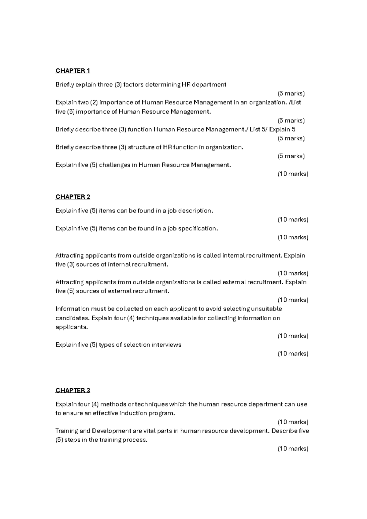 HRM Test Study Guide: Key Concepts & Factors Explained - Studocu
