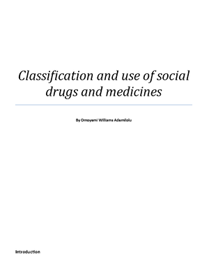 Unit 14 - medicines and drugs - Unit 14 – Classification and the use of ...