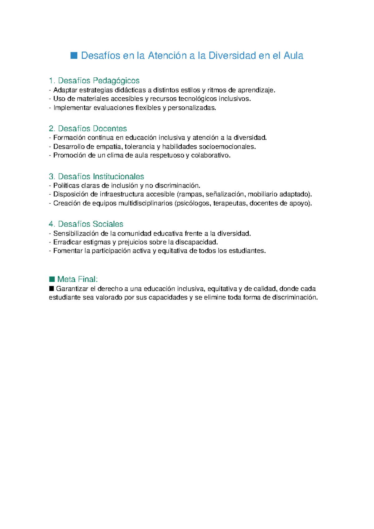 Desafíos en la Atención a la Diversidad en el Aula: Estrategias y ...