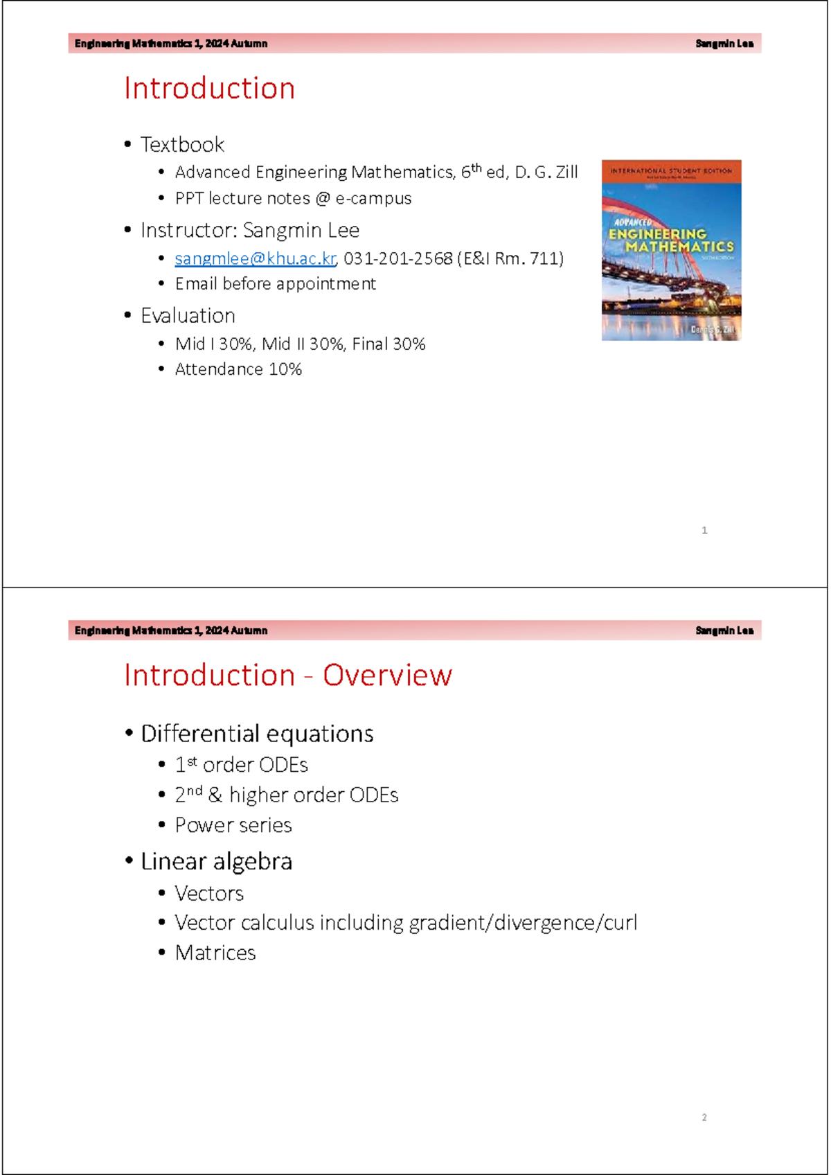 Engineering Mathematics 1 (ENGM101) Lecture Notes - Autumn 2024 - Studocu