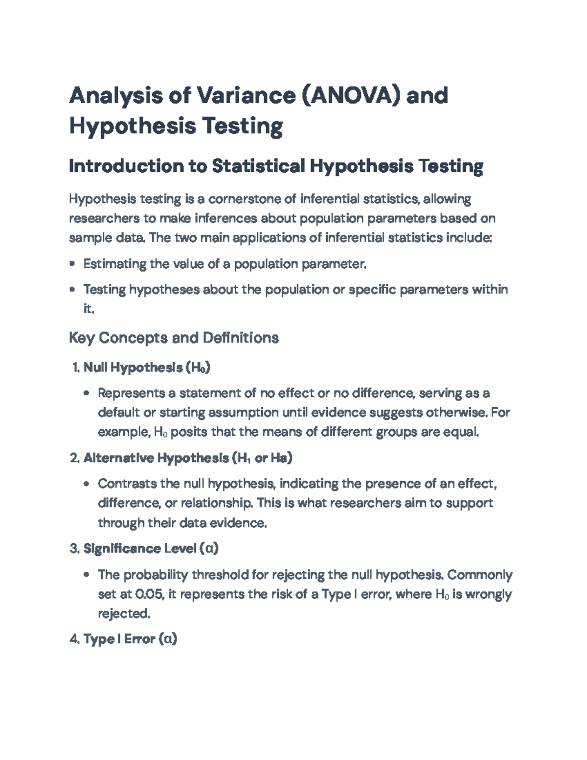 Title: Comprehensive Guide on ANOVA and Hypothesis Testing Techniques ...