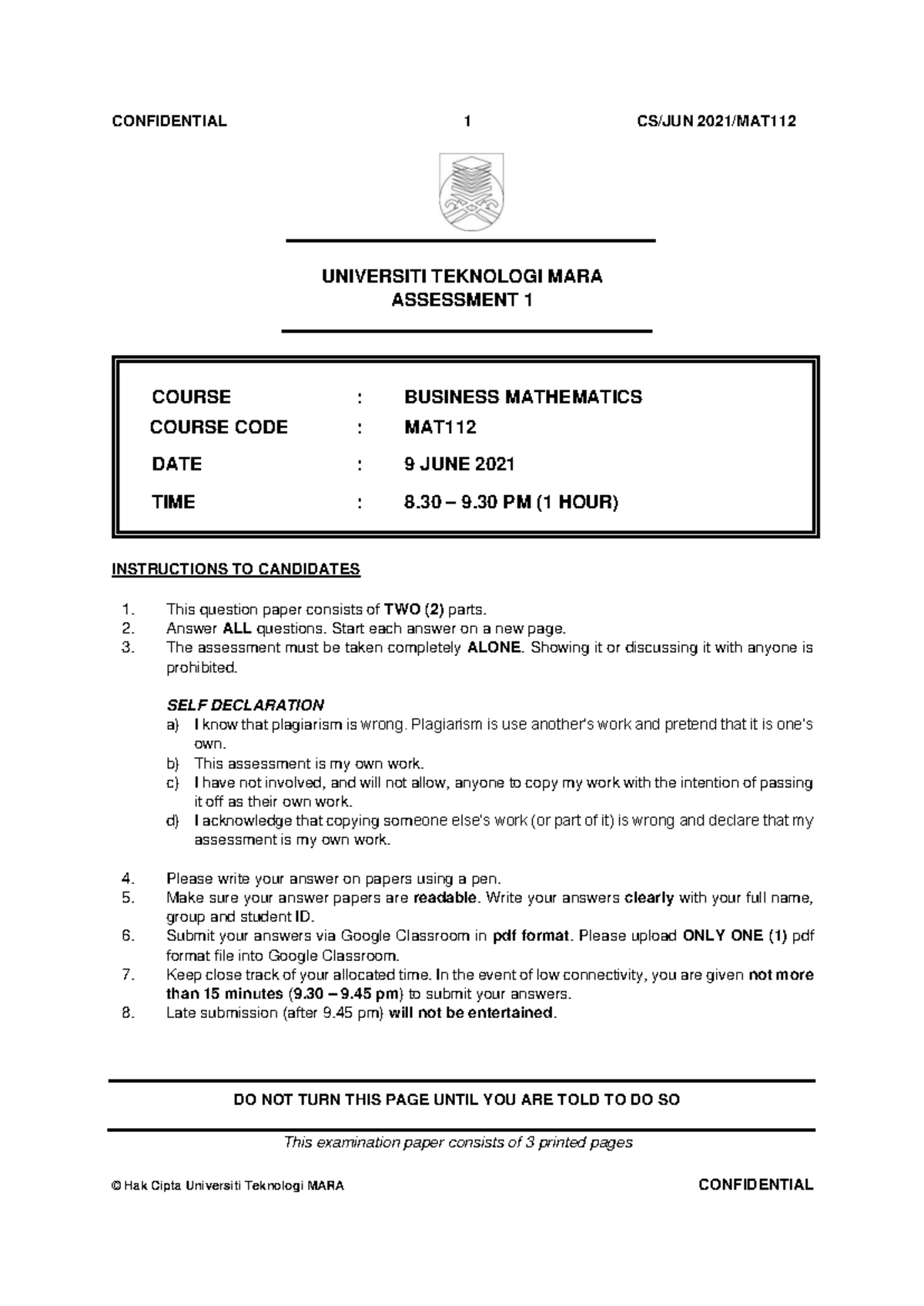 MAT 112 Formulas and Key Concepts for Effective Learning - Studocu