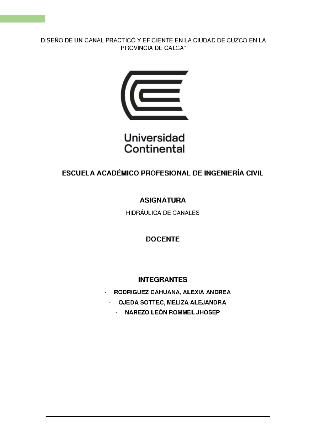 Diseño de Canales Eficientes - Curso de Hidráulica de Canales - ABR - Document Preview