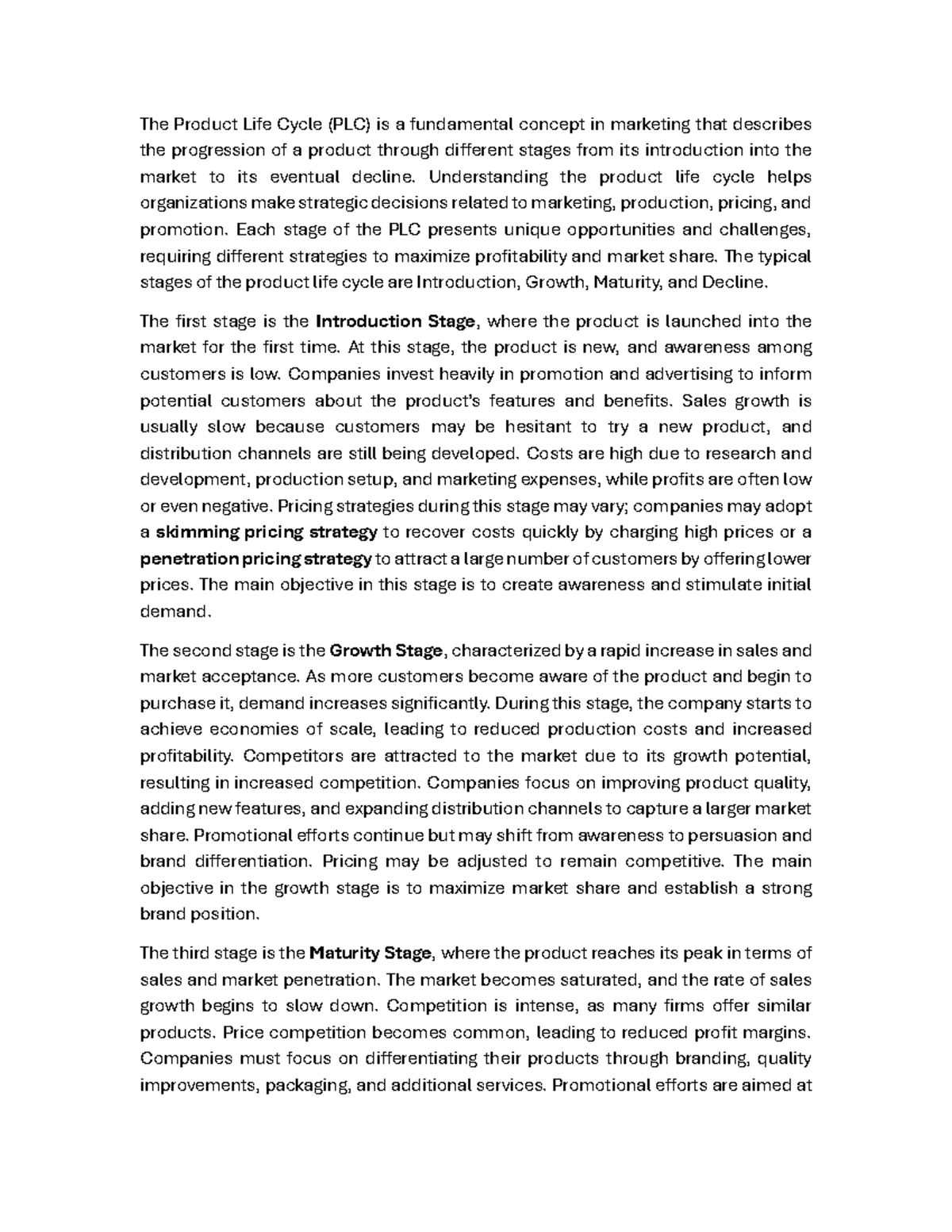Marketing Management - Week 8: Understanding the Product Life Cycle ...
