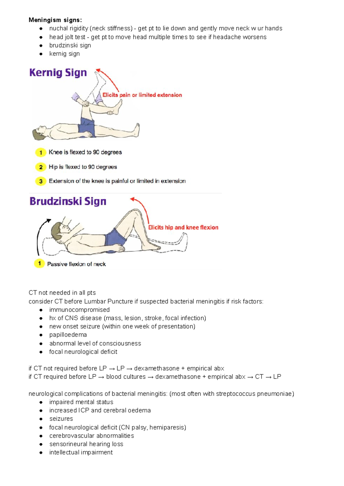 Brudzinski Sign 1 And 2